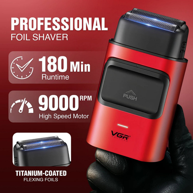 شیور و ماشین اصلاح موی صورت شارژی وی جی ار مدل V-307