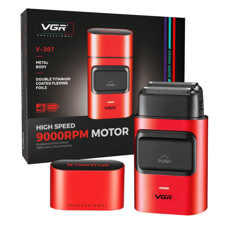 شیور و ماشین اصلاح موی صورت شارژی وی جی ار مدل V-307
