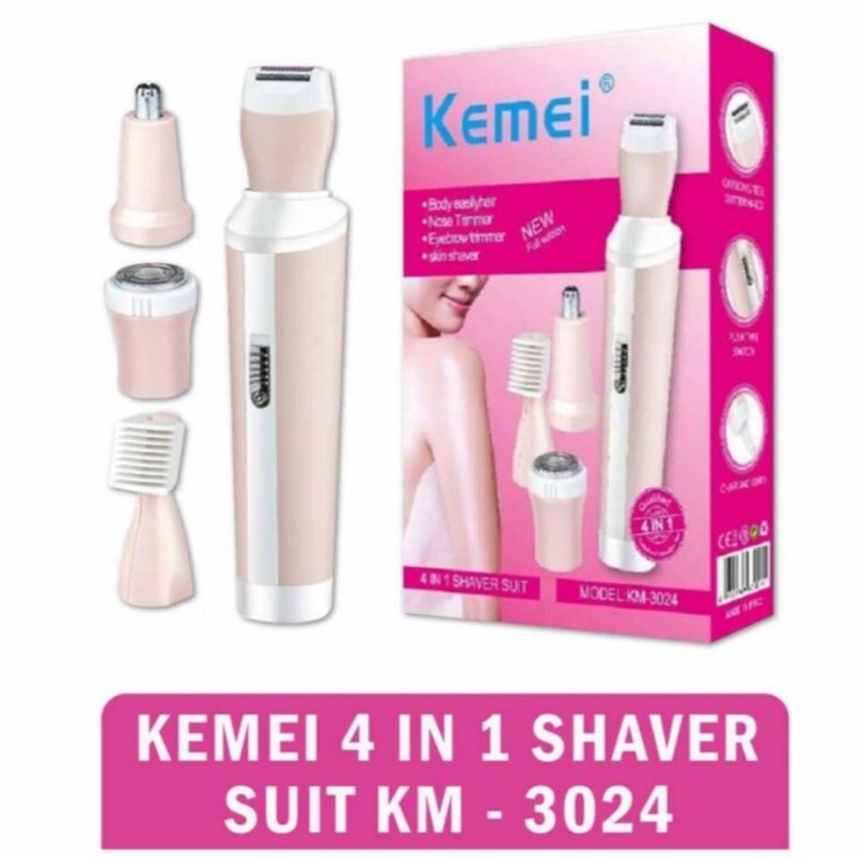 ست اصلاح موی صورت و بدن بانوان KEMEI کیمی مدل KM-3024 (اصل)